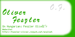 oliver feszler business card